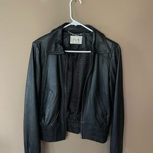 H and M Madonna black Real sheeps leather jacket